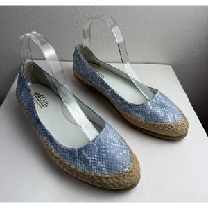 Cliffs‎ By White Mountain Cooler Blue Snakeskin Espadrille Ballet Flat Size 8M